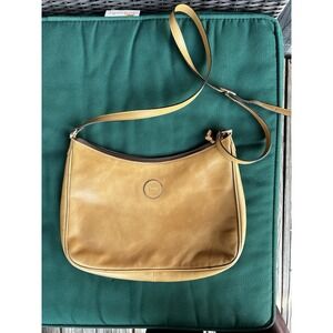 VTG Carriage Court Brown Leather Shoulder Purse Equestrian Horse Carriage Y2K 90